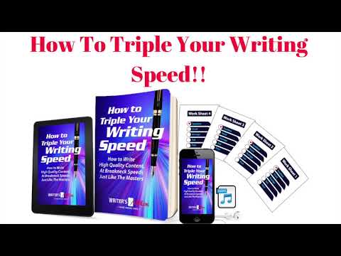 How To Triple Your Writing Speed !!!