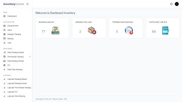 Aplikasi sistem informasi inventory barang berbasis web
