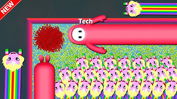 Snake.io 🐍 I Pink Bean Vs Rainbowcorn Snake Most Epic Crazy Battle Gameplay🐍Epic Best Snake.io Game🐍