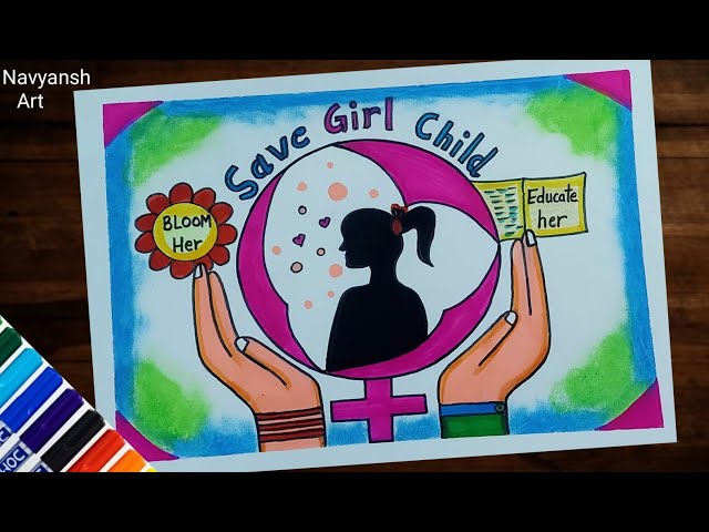 Poster Save Girl Child Poster Series 18 Large Poster sl2009 (36x24 Inches,  Matte Paper, Multicolor) Fine Art Print - Art & Paintings posters in India  - Buy art, film, design, movie, music,