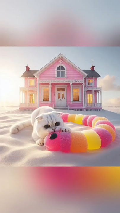 kucing makan ulat Gummy katak kepiting #cat #funny #cutecat