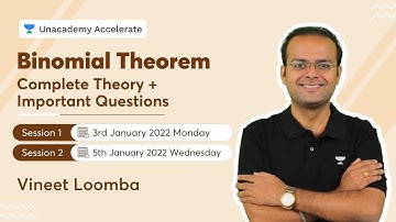 JEE 2022 & 2023 | Binomial Theorem in 2 Shots| Complete Theory + Important Questions | Vineet Loomba
