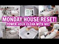 Monday power hour house reset  speed clean the house with me  amy darley
