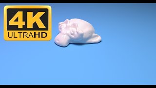 Blender Suzanne made of melting ice cream 4K