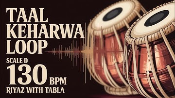 Taal Keherwa Loop | 130 BPM | Scale D | Bhajans, Songs, Ghazals #rhythm #riyazwithtabla