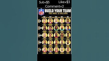 Build you NFL team with 15 dollars