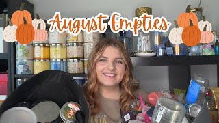 August Bath and Body Works and Hygiene Empties! SO MANY EMPTIES!!