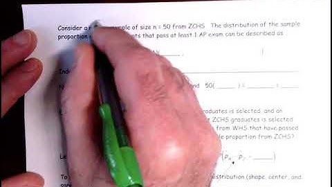 The Distribution for the Difference between Sample Proportions
