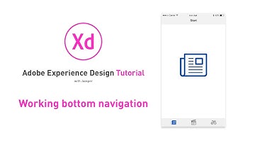 Working bottom navigation - Adobe XD Tutorial
