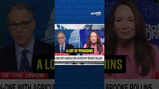 Trump Cabinet Secretary SHORT CIRCUITS When Jake Tapper Asks About Tariffs on Penguins!!! #shorts