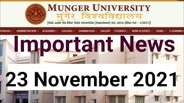 Munger University Today Important News and Notification Admission Details@KumarGroup   23November
