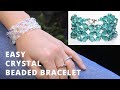 Crystal Beaded Bracelet Tutorial For Beginners - DIY Jewelry Tutorial