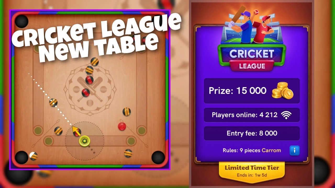 New table 🏵️cricket league /Carrom Pool Partha/Gaming Partha