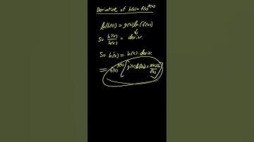 derivative of f(x)^g(x) using logarithmic differentiation // ln(x), #Shorts