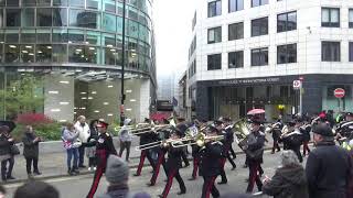 Lord Mayor Show 2019 reverse route Band of the Royal Yeomanry