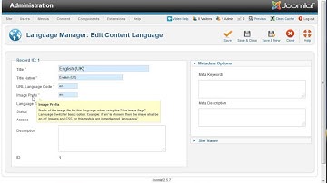 Extensions Language Manager Edit