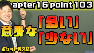 【ポケット英文法　ポイント１０３】形容詞・副詞④ 特殊な多い・少ない【英語】