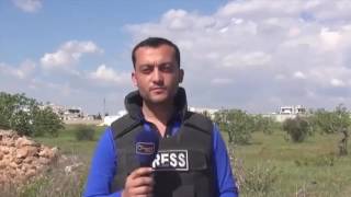 şarapnel ile yüzünden vurulan muhabir Resimi