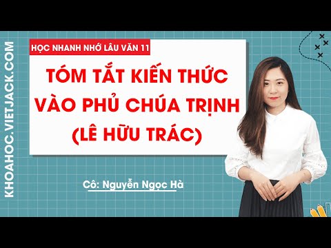 Video Tóm tắt kiến thức Vào phủ chúa Trịnh (Lê Hữu Trác) -... - YouTube