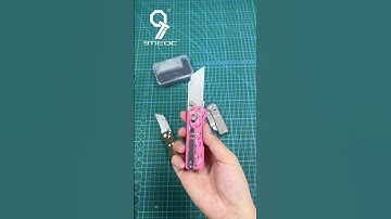 Folding Utility Knife,G10 Handle Heavy Duty Safety Box Cutter.