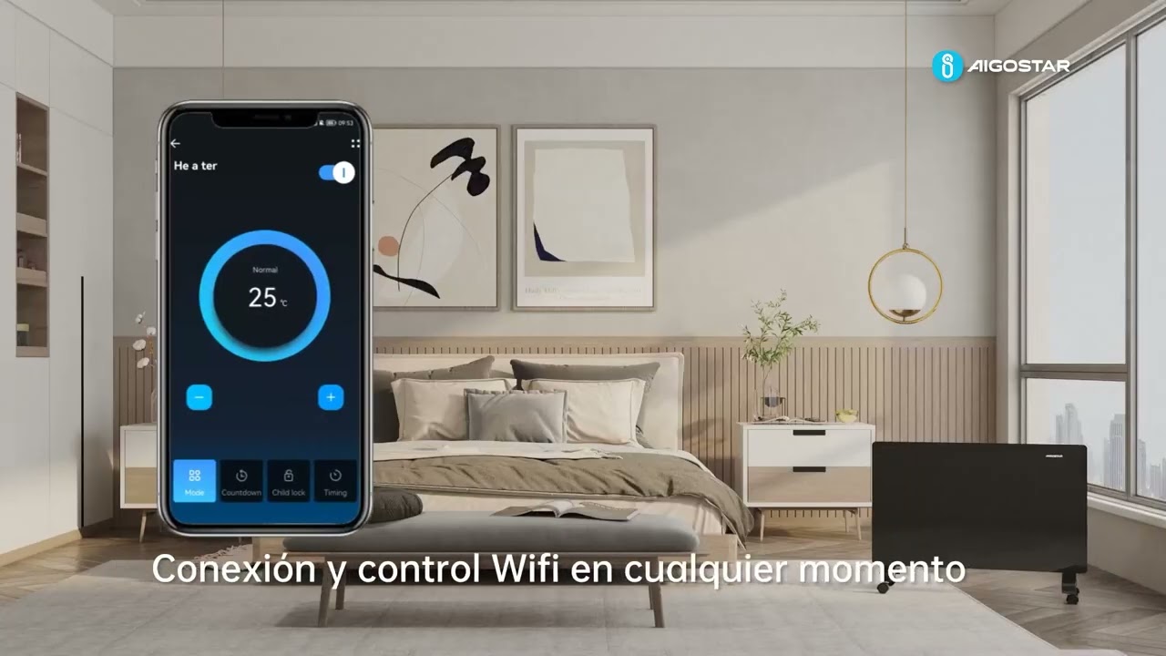 Aigostar Helen Smart  - Radiador eléctrico de diseño   . Aigostar España