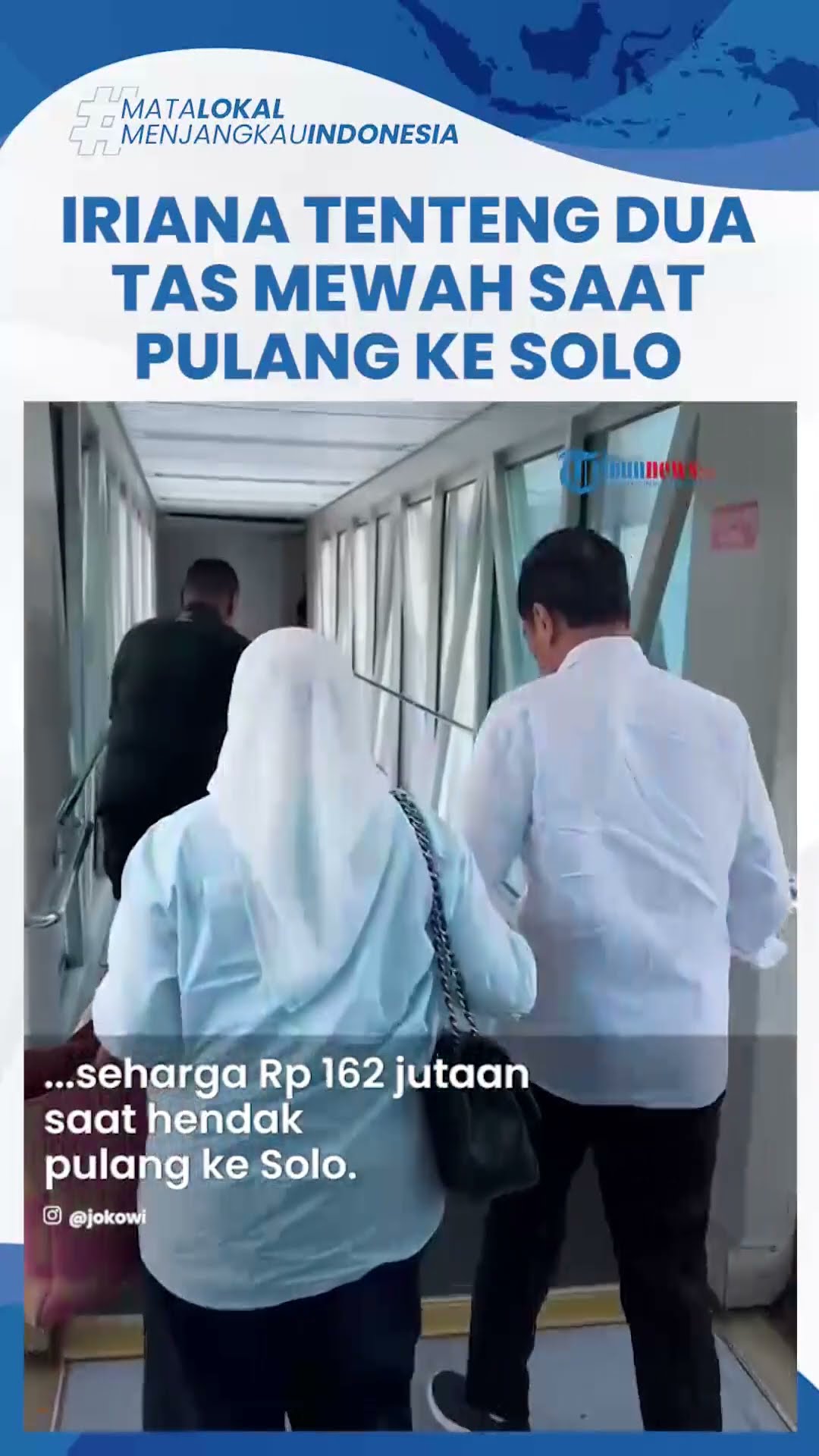 Gaya Iriana Jokowi Tenteng Dua Tas Branded Ratusan Juta saat Pulang ke Solo seusai Main Bareng Cucu