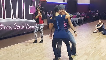 West coast Swing Diego and Jessica at the Brno West Coast and Zouk Festival