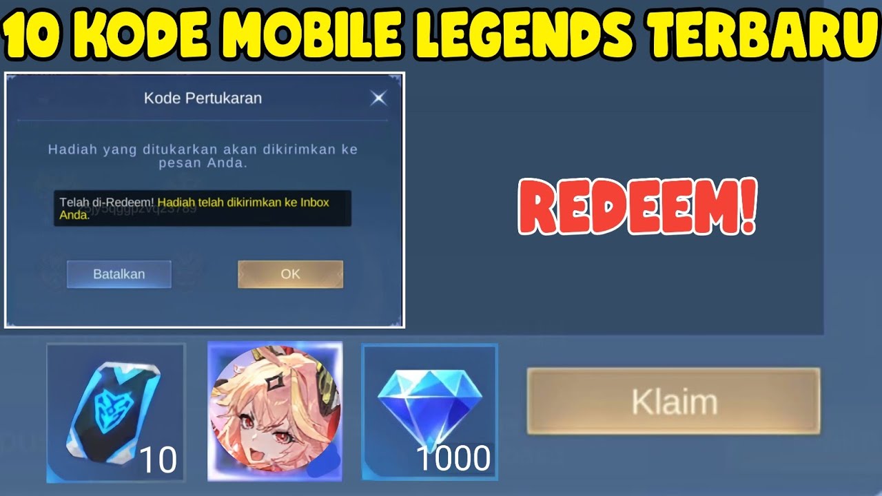 10 KODE REDEEM MOBILE LEGENDS TERBARU - KODE REDEEM ML HARI INI OKTOBER 2025