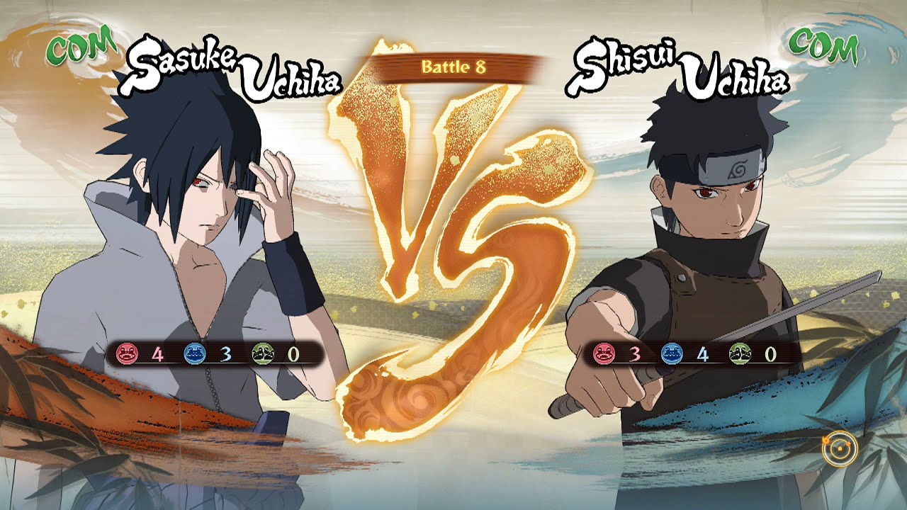 Naruto Shippuden Ultimate Ninja Storm 4 Sasuke Uchiha Rinne Sharingan Vs Shisui Uchiha