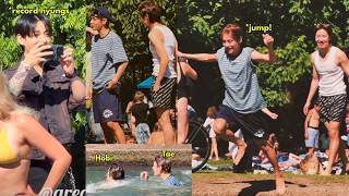 Taehyung with Hobi having fun day out at Munich🤭 Jungkook was with a camera filming his hyungs🌊