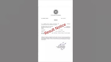 CU 6th semester results 2025 || 6th semester result notice #shorts #calcuttauniversity