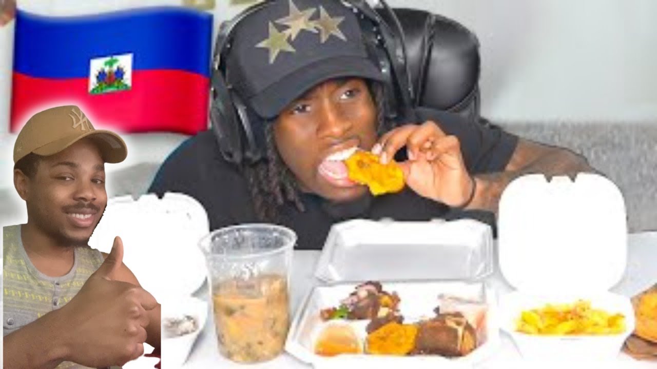 KAI EATIN GOOD 🤤 Kai Cenat's First Time Eating Haitian Food..😂 (Reaction) - YouTube