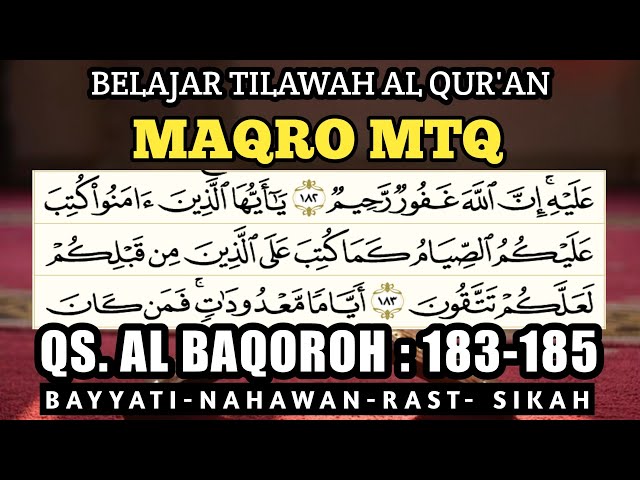 MAQRO MTQ QS. AL BAQOROH 183-185 | maqro Anak Anak dan Remaja class=