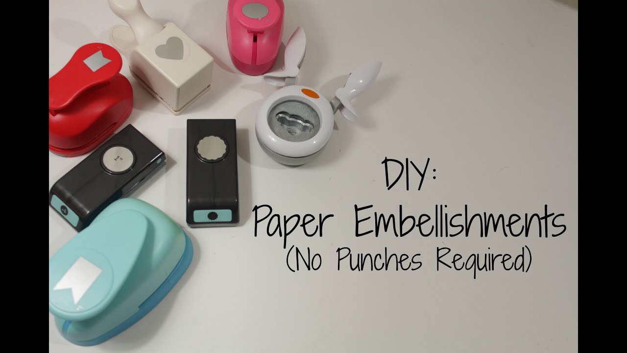 Card Making Embellishment Ideas Part - 43: Planner Hack: How To DIY Paper Embellishments (No Punches Required) - YouTube