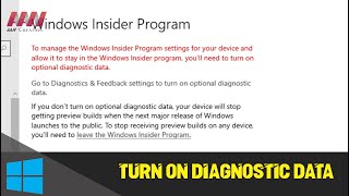 Turn on Diagnostic Data Settings in Windows 10 For Windows Insider Program screenshot 4