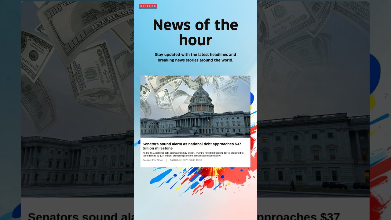 Breaking News Senators Sound Alarm As National Debt Approaches 37 Trillion Milestone Beautiful
