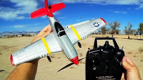 Eachine P-51D Mini Mustang Stabilized 4 Channel Stunt Trainer Plane Flight Test Review