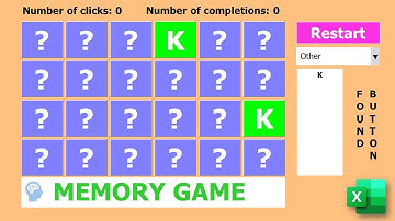 Creating a Memory Game Using Excel VBA|Harder Version