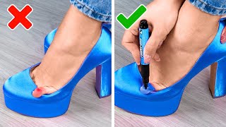 VIRAL SHOE CRAFTS AND FEET HACKS! Easy Ways To Improve Your Shoes
