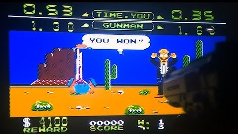 Playing Wild Gunman on a modern LCD HDTV #1 (Delay=2)