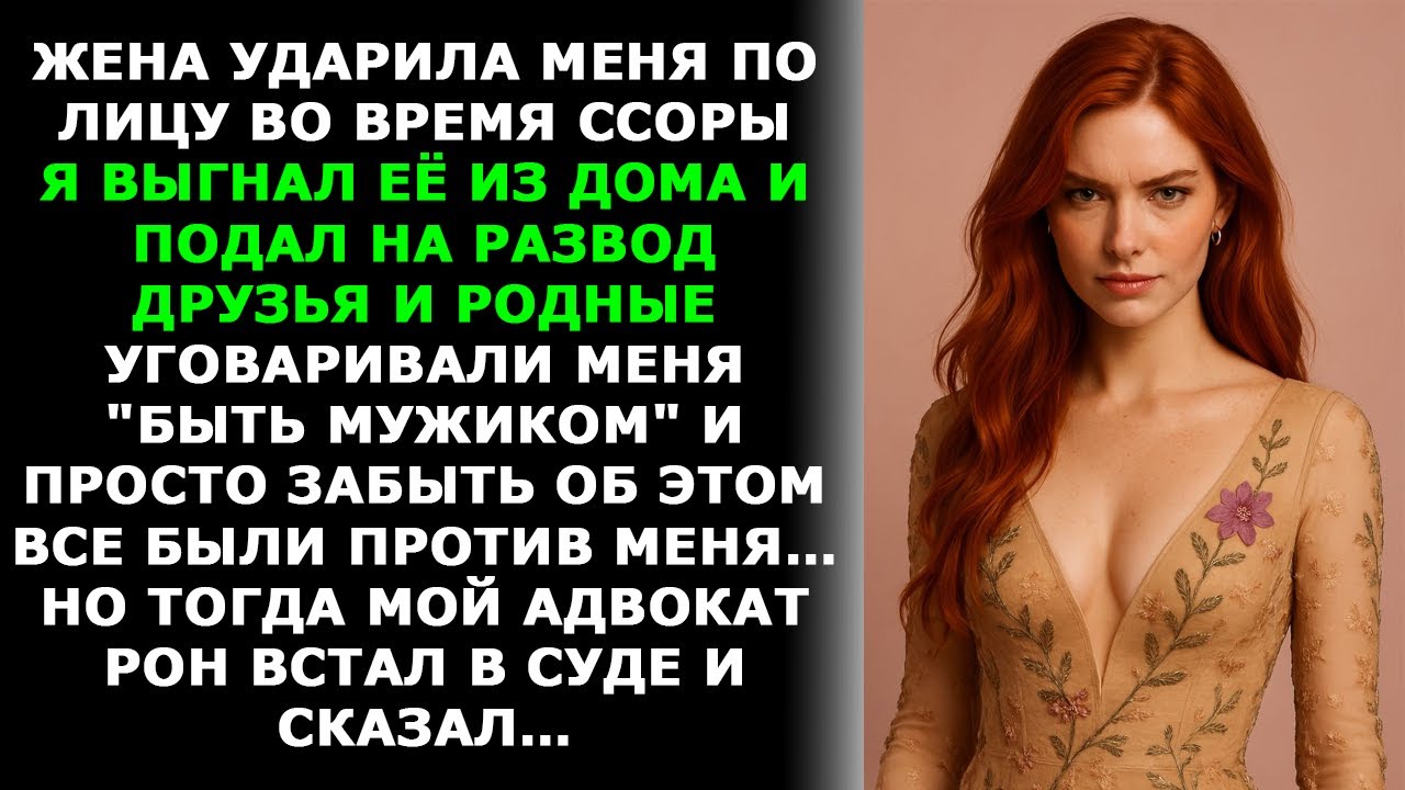 ЖЕНА УДАРИЛА МЕНЯ ВО ВРЕМЯ ССОРЫ, Я ПОДАЛ НА РАЗВОД — НО В ИТОГЕ СТАЛ ЗЛОДЕЕМ.