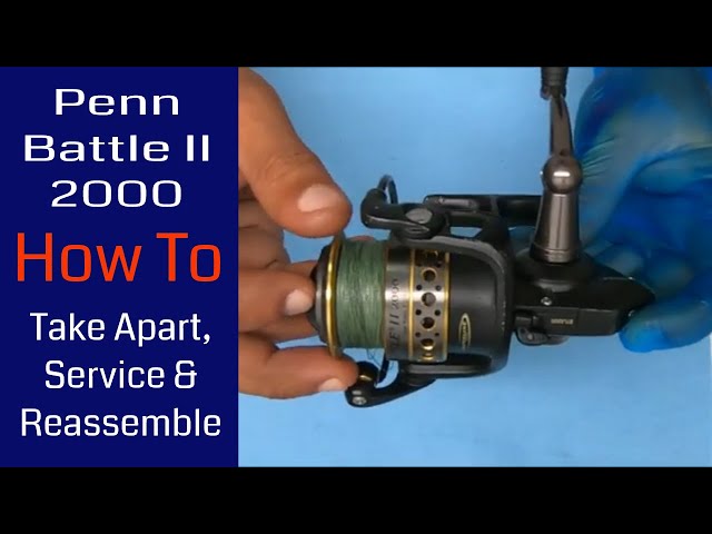 Penn Battle II 2000 Fishing Reel - How to take apart, service and