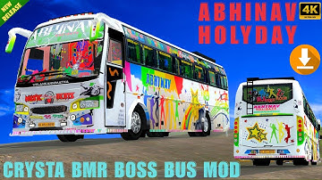 Abhinav Holyday Crysta BMR Boss Kerala Private Bus Mod Download Bus simulator indonesia
