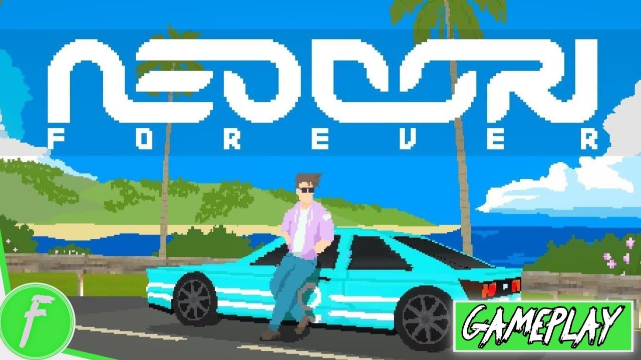 Neodori Forever tem cara de jogo de corrida antigo de PC e pistas