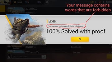 free fire custom room your message contains words that are forbidden problem | how to solve error
