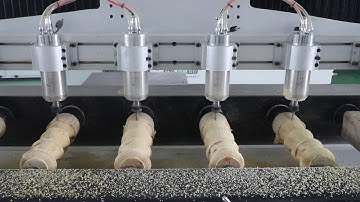 multi spindle 3d 4 axis rotary wood carving cnc router