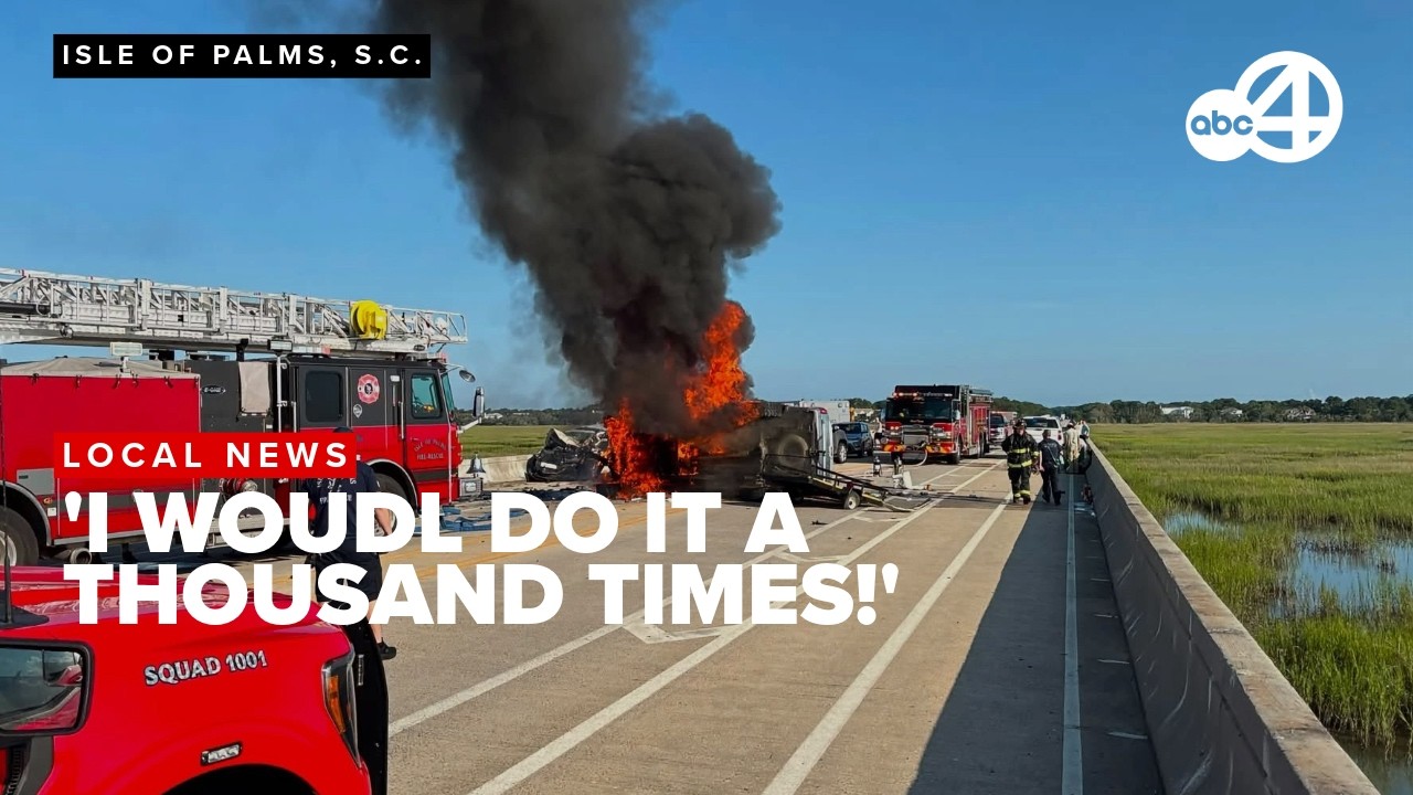 Good Samaritan Rescues Teens From Burning Car After Fiery Isle of Palms ...