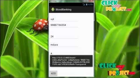 Final Year Projects  | BLOOD BANKING SYSTEM WITH GPS USING ANDROID