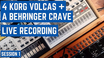 Behringer CRAVE Korg VOLCAS - Synthwave Live Recording - Session #1