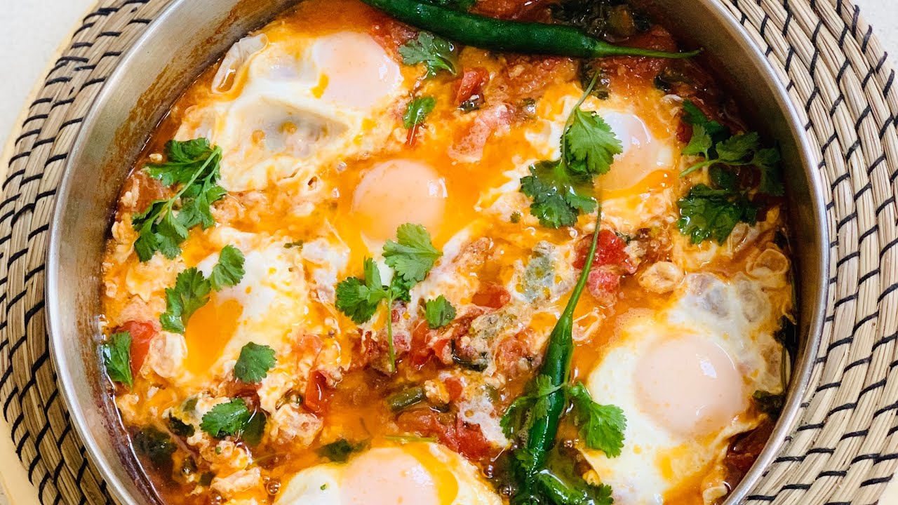 Eggs with Tomatoes Easy Afghani Style Breakfast |Shakshuka eggs in ...